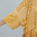 2021 yellow casual cotton dresses print  plus size sundress bracelet sleeved maxi dress