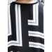 Vivid o neck patchwork cotton dresses Work Outfits black Maxi Dresses summer