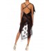 MORPHEW ATELIER Black Silk & Lurex Chiffon Dress Made From John Galliano Scarf