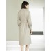 Lapel Mid-Length Classic Trench Coat