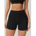 Black Natural Waisted Sports Shorts 3