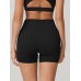 Black Natural Waisted Sports Shorts 3