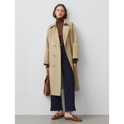 Double-Breasted Relaxed Fit Trench Coat