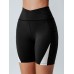 Black Contrast Panel Sport Shorts