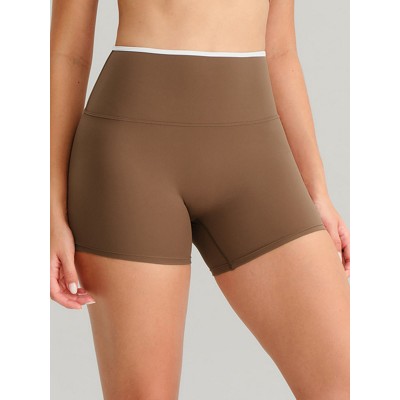 Brown Natural Waisted Sports Shorts 3