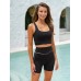 Black Natural Waisted Lycra® Short