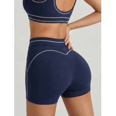 Navy Line Workout Shorts
