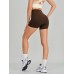 Coffee High Waisted Shorts 3