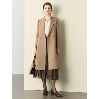 Lapel Self-Tie Belt Trench Coat