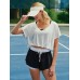 Contrast Trim Lined Workout Shorts