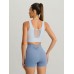 Light Blue Cut Out Shorts 3