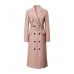 Gathered Waist Double-Breasted Trench Coat