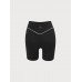 Black Natural Waisted Lycra® Short