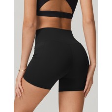 Black Natural Waisted Sports Shorts 3