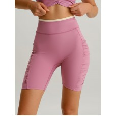 Pink Ruched Fitness Shorts 6