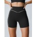 Black Natural Waisted Lycra® Short