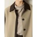 Contrast-Trim Trench Coat