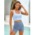 Light Blue Cut Out Shorts 3