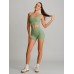 Light Green Cut Out Shorts 3