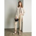 Beige PU Leather Pocket Detail Trench Coat