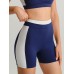 Navy Contrast Line Workout Shorts 3