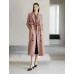 Gathered Waist Double-Breasted Trench Coat