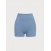 Light Blue Cut Out Shorts 3