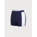 Navy Contrast Line Workout Shorts 3