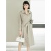 Lapel Mid-Length Classic Trench Coat