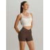 Coffee High Waisted Shorts 3