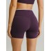 Purple Contrast Front-Cross Sports Shorts 3