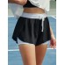 Contrast Trim Lined Workout Shorts