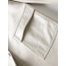 Beige PU Leather Pocket Detail Trench Coat