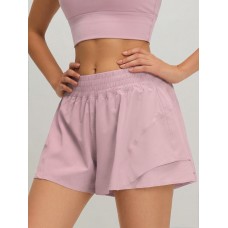 Pink Sports Breathable Shorts
