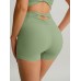 Light Green Cut Out Shorts 3