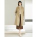 Floral Cuff Stand-Up Collar Belted Trench Coat Floral Cuff Stand-Up Collar Belted Trench Coat