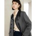 Contrast-Trim Double-Breasted Trench Coat