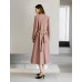 Gathered Waist Double-Breasted Trench Coat