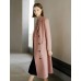 Gathered Waist Double-Breasted Trench Coat