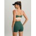 Green Contrast Line Workout Shorts 3 Green Contrast Line Workout Shorts 3