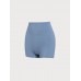 Light Blue Cut Out Shorts 3