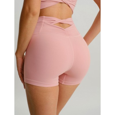 Pink Cut Out Shorts 3