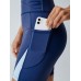 Navy Contrast Panel Sport Shorts