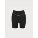 Black Natural Waisted Lycra® Short