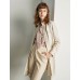 Beige PU Leather Pocket Detail Trench Coat