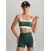 Green Contrast Line Workout Shorts 3 Green Contrast Line Workout Shorts 3