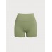 Green Cut Out Shorts 3